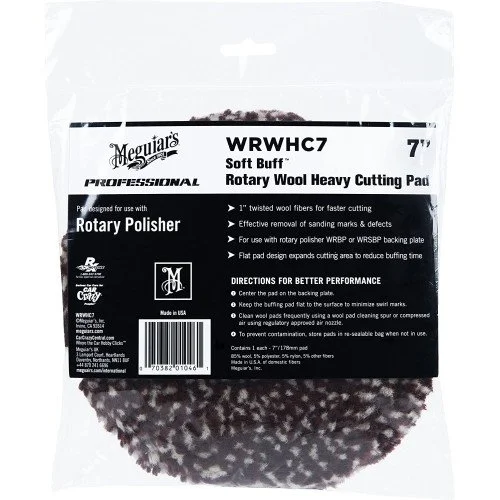 Detailing si Cosmetica - Blana Polish Abraziv Meguiar's Rotary Wool Heavy Cutting Pad, 180mm