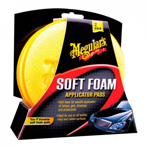 Detailing si Cosmetica - Burete Aplicator Ceara & Sealant Meguiar's Soft Foam Applicator Pads 4" 10,2cm Set 2 Buc