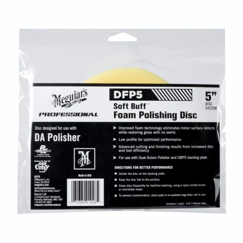 Detailing si Cosmetica - Burete Polish Mediu Meguiar's Soft Buff DA Foam Polishing Disc, 5", DFP5
