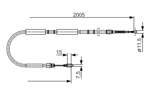 Cablu frana mana BOSCH 1987477923 [1]