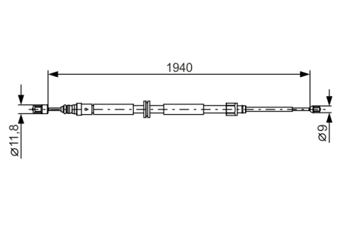 Piese auto - Cablu frana mana BOSCH 1987482325