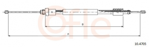 Cablu frana de mana - Cablu frana mana COFLE 10.4705
