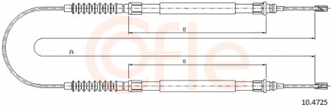 Piese auto - Cablu frana mana COFLE 10.4725