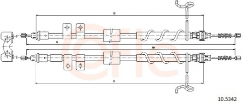 Piese auto - Cablu frana mana COFLE 10.5342