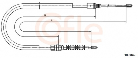 Cablu frana de mana - Cablu frana mana COFLE 10.6045