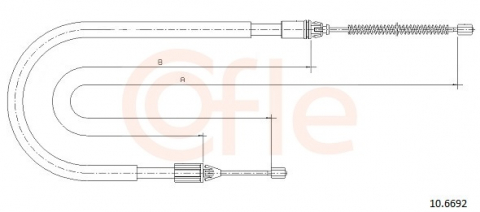 Piese auto - Cablu frana mana COFLE 10.6692