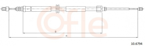 Piese auto - Cablu frana mana COFLE 10.6794