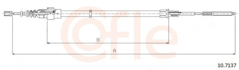 Piese auto - Cablu frana mana COFLE 10.7137