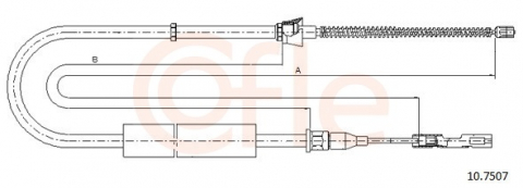 Piese auto - Cablu frana mana COFLE 10.7507