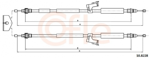 Piese auto - Cablu frana mana COFLE 10.8228
