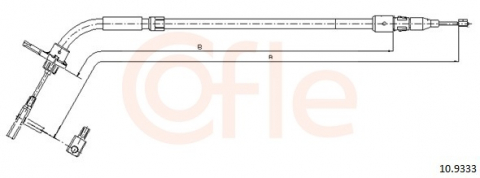 Cablu frana de mana - Cablu frana mana COFLE 10.9333