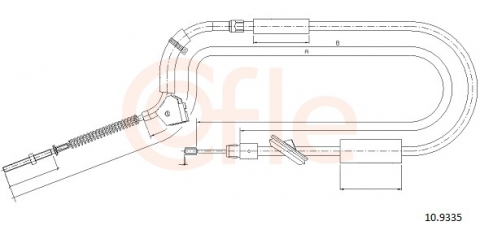 Piese auto - Cablu frana mana COFLE 10.9335