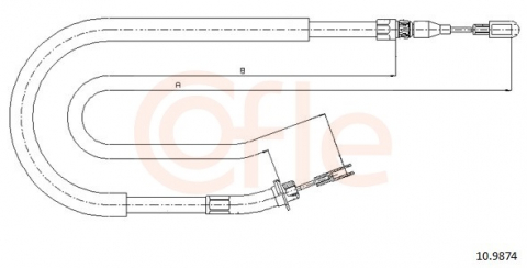 Cablu frana de mana - Cablu frana mana COFLE 10.9874