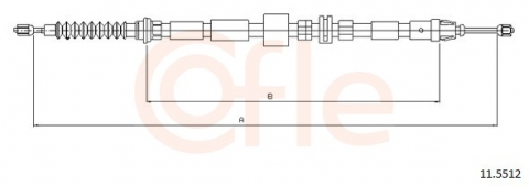 Piese auto - Cablu frana mana COFLE 11.5512