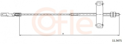 Cablu frana de mana - Cablu frana mana COFLE 11.5671