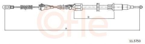 Cablu frana de mana - Cablu frana mana COFLE 11.5753