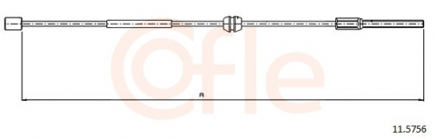 Piese auto - Cablu frana mana COFLE 11.5756