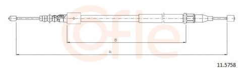 Piese auto - Cablu frana mana COFLE 11.5758