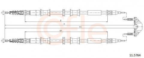 Cablu frana de mana - Cablu frana mana COFLE 11.5764