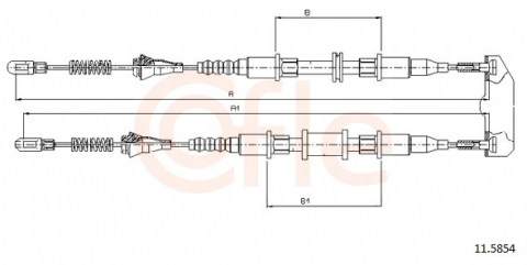 Piese auto - Cablu frana mana COFLE 11.5854