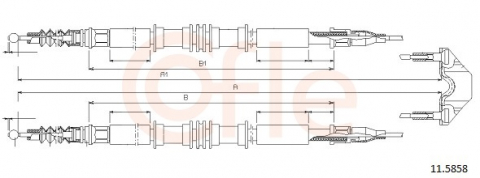 Cablu frana de mana - Cablu frana mana COFLE 11.5858