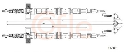 Cablu frana mana COFLE 11.5861 [1]