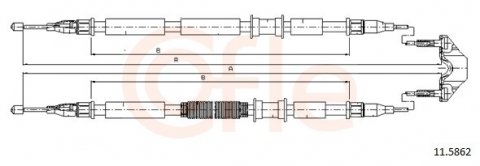 Cablu frana mana COFLE 11.5862 [1]