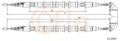 Piese auto - Cablu frana mana COFLE 11.5933
