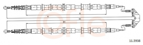 Cablu frana mana COFLE 11.5938 [1]