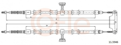 Piese auto - Cablu frana mana COFLE 11.5946