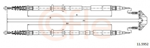 Piese auto - Cablu frana mana COFLE 11.5952