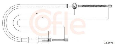 Cablu frana de mana - Cablu frana mana COFLE 11.6676