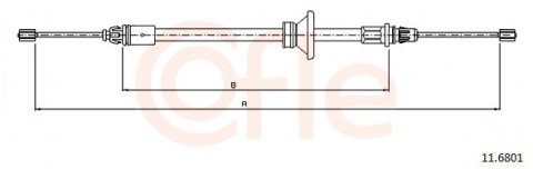 Piese auto - Cablu frana mana COFLE 11.6801