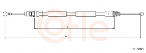 Cablu frana de mana - Cablu frana mana COFLE 11.6808