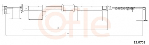 Piese auto - Cablu frana mana COFLE 12.0701