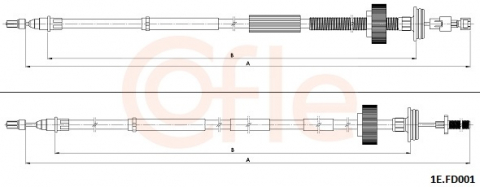 Piese auto - Cablu frana mana COFLE 1E.FD001