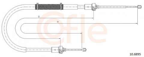 Cablu frana mana duster 4 x 4 COFLE 10.6895 [1]