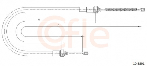 Cablu frana mana log./sand. COFLE 10.6891 [1]