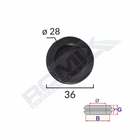 CONSUMABILE SERVICE - CAPAC CAUCIUC INCHIS UNIVERSAL DIAMETRU 28MM SET 5 BUC