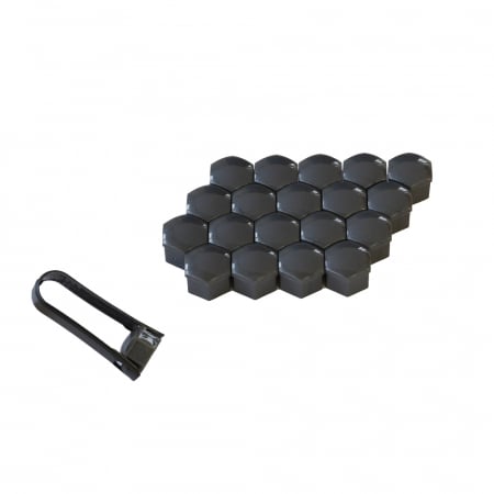 ACCESORII AUTO EXTERIOR - Capac Prezoane 21 Mm Gri Set 20 Buc+Cleste