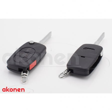 ACCESORII - Carcasa Cheie Contact Pentru Audi A3 / A6 / A8, 3+1 Butoane, Cu Cheie