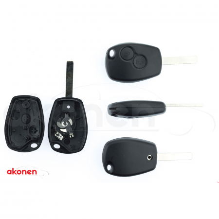 ACCESORII AUTO INTERIOR - Carcasa Cheie Contact Pentru Dacia Logan / Sandero 2 Butoane. Cu Profil Semifabricat Cheie