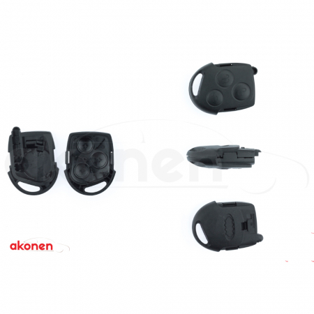 ACCESORII - Carcasa Cheie Contact Pentru Ford C-Max / Fiesta / Focus / Fusion / Ka / Mondeo / S-Max, 3 Butoane, Fara Cheie