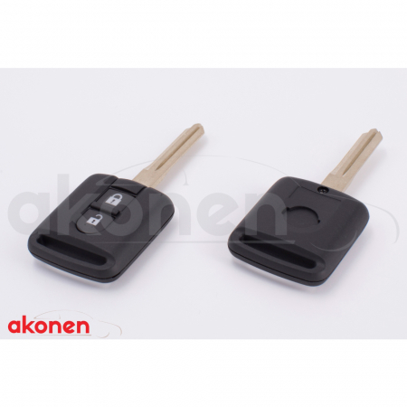 ACCESORII - Carcasa Cheie Contact Pentru Nissan Juke / Micra / Navara / Qashqai / X-Trail, 2 Butoane, Cu Cheie