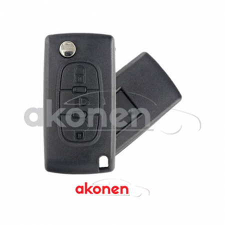ACCESORII - Carcasa Cheie Contact Pentru Peugeot 3 Butoane, Cu Cheie