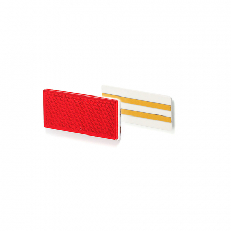 ACCESORII - CATADIOPTRU DREPTUNGHIULAR CU ADEZIV, 51P UP-105x48, ROSU WAS