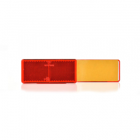 ACCESORII - Catadioptru Dreptunghiular Cu Adeziv, 848 Up96X42, Rosu Was
