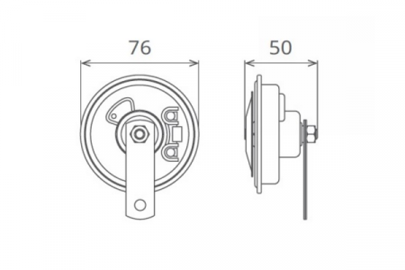 Claxon Electromagnetic 12V 3.5A Ton Inalt [2]