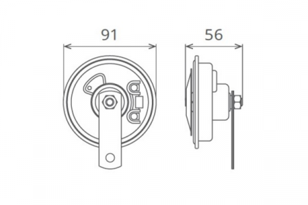 Claxon Electromagnetic 12V 5A Ton Inalt [2]
