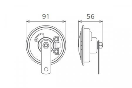 ACCESORII - Claxon Electromagnetic 12V 5A Ton Jos